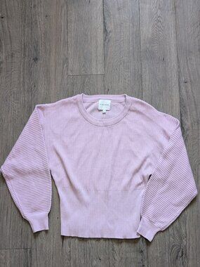 85.💜 Pink Rose Cropped Sweater — Soft Lightweight (Purple/Pink) 💜